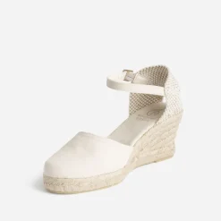 Eram Espadrilles|Sandales^Espadrille compensée écrue éco-conçue en toile ECRU