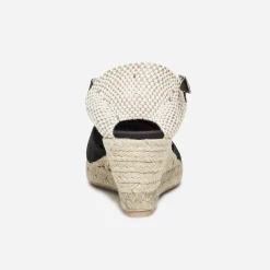 Eram Espadrilles|Sandales^Espadrille compensée en toile NOIR