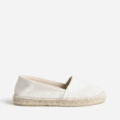 Eram Espadrilles^Espadrille écrue toile damassée BLANC