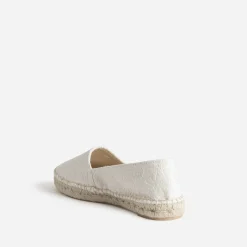 Eram Espadrilles^Espadrille écrue toile damassée BLANC