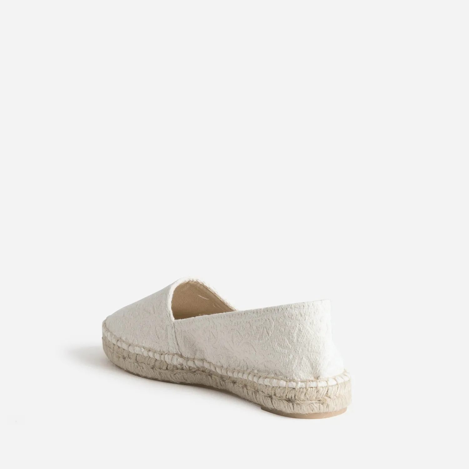 Eram Espadrilles^Espadrille écrue toile damassée BLANC