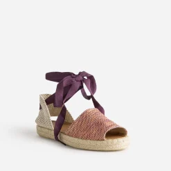 Eram Espadrilles^Espadrille , corail, blanc en textile VIOLET