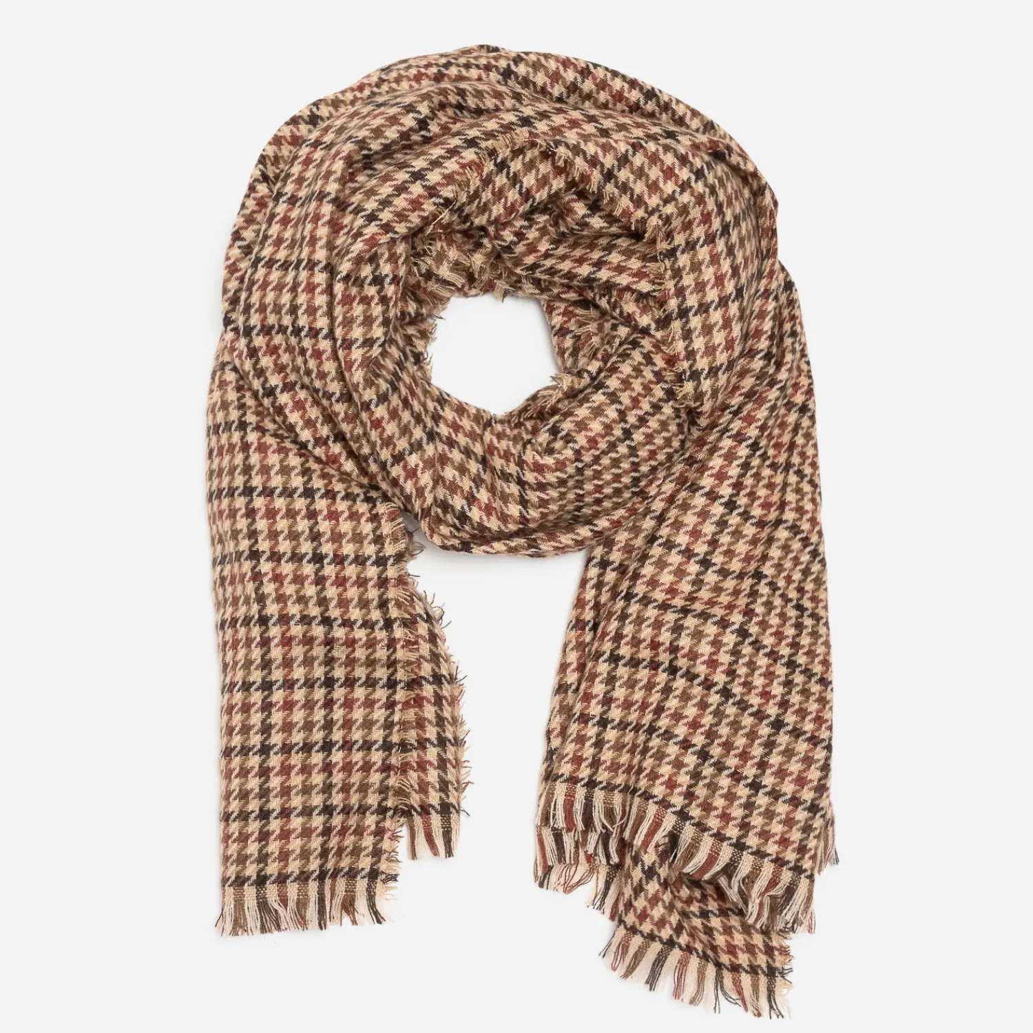 Eram Echarpes & Foulards^Etole beige à motif pied-de-poule MULTICOLORE