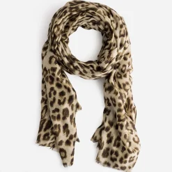 Eram Echarpes & Foulards^Foulard beige à motif léopard MARRON