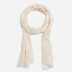 Eram Echarpes & Foulards^Foulard écru fines rayures dorées BEIGE