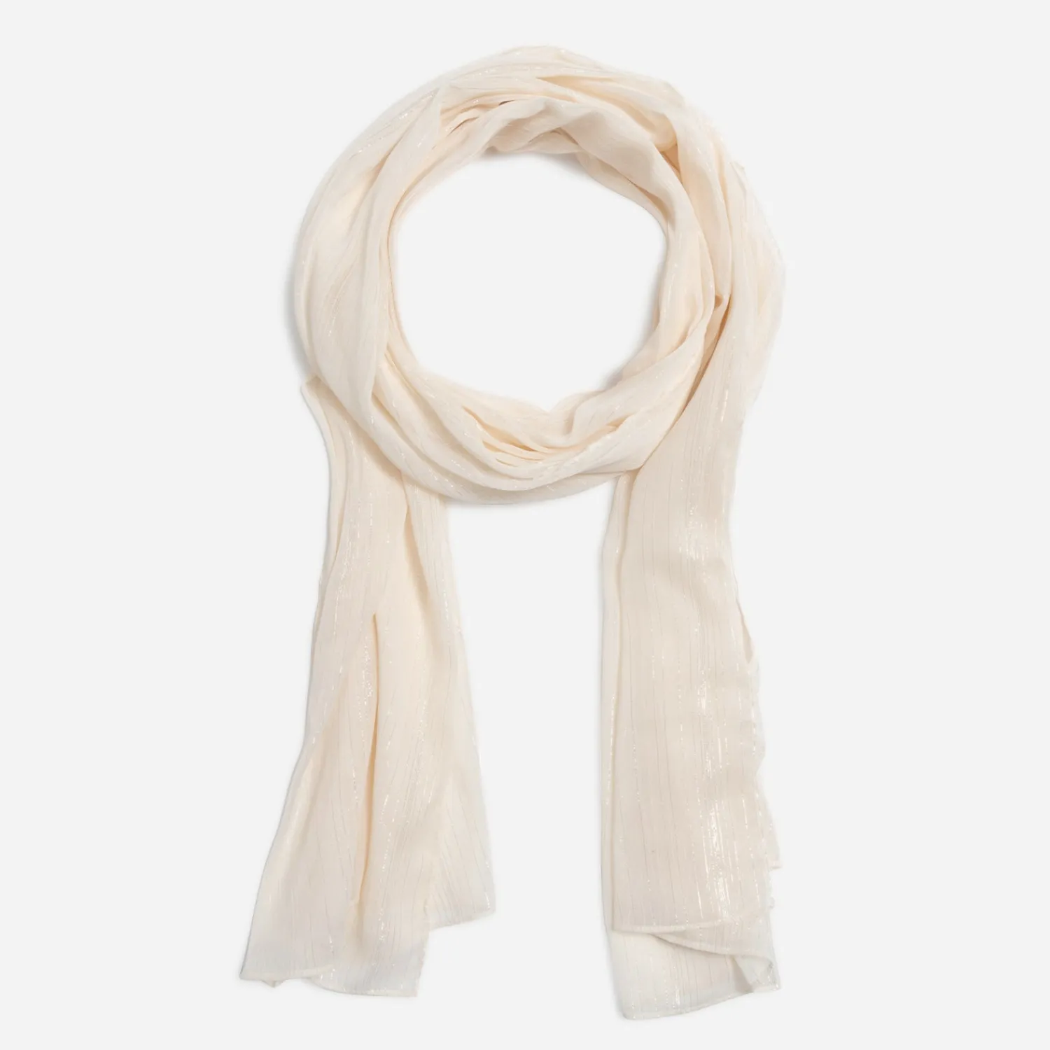 Eram Echarpes & Foulards^Foulard écru fines rayures dorées BEIGE