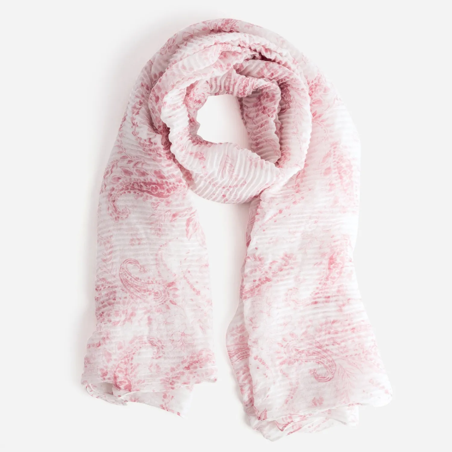 Eram Echarpes & Foulards^Foulard plissé imprimé cachemire ROSE