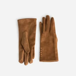 Eram Gants & Parapluie^Gants détails boutons COGNAC