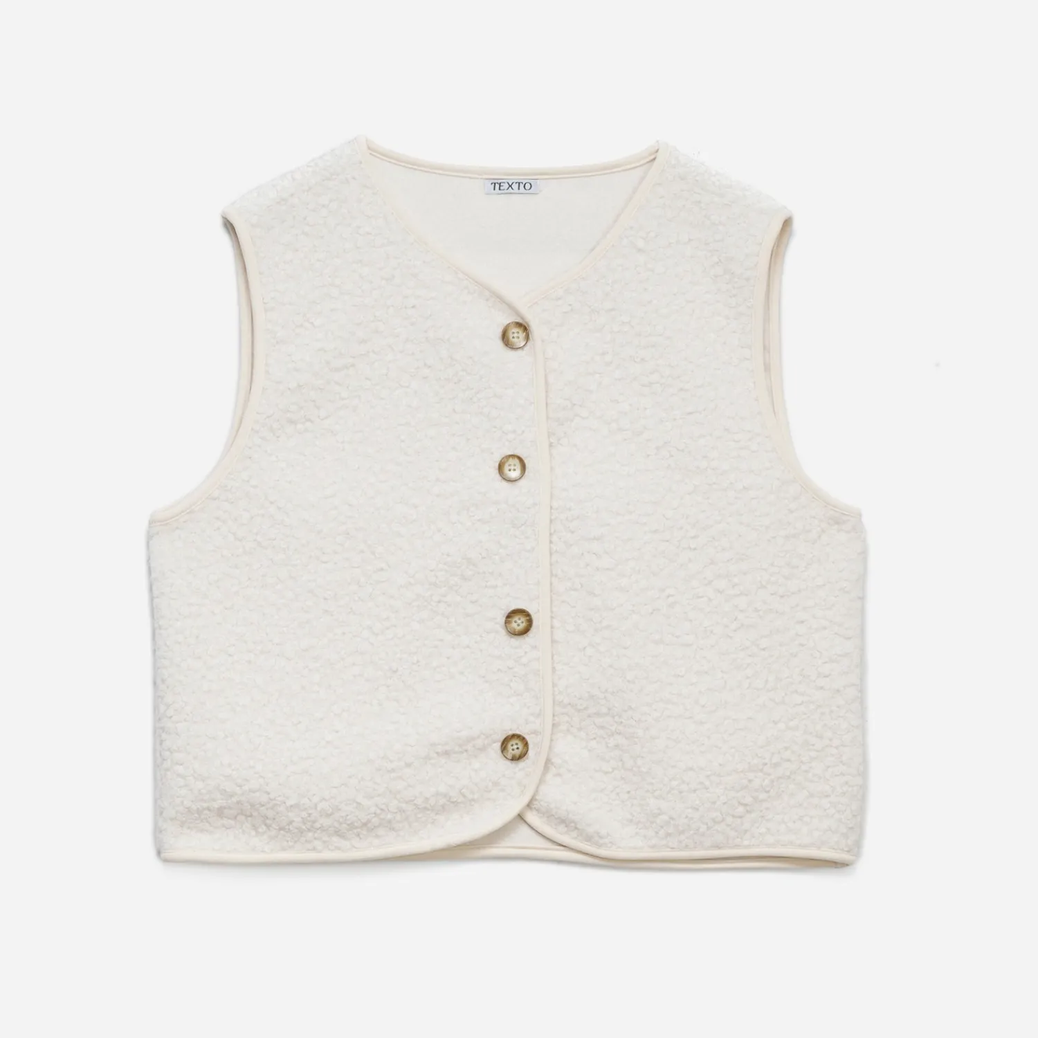 Texto Vestes & Gilets^Gilet écru sans manches BEIGE