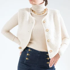 Texto Vestes & Gilets^Gilet écru sans manches BEIGE