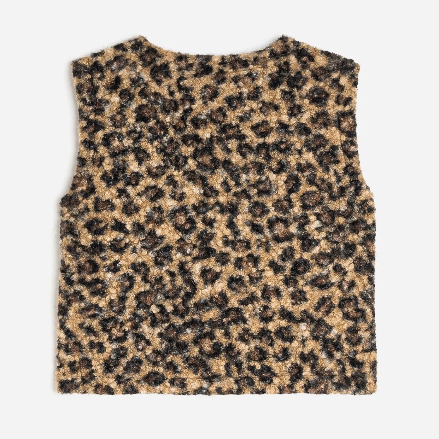 Texto Vestes & Gilets^Gilet à motif léopard MARRON