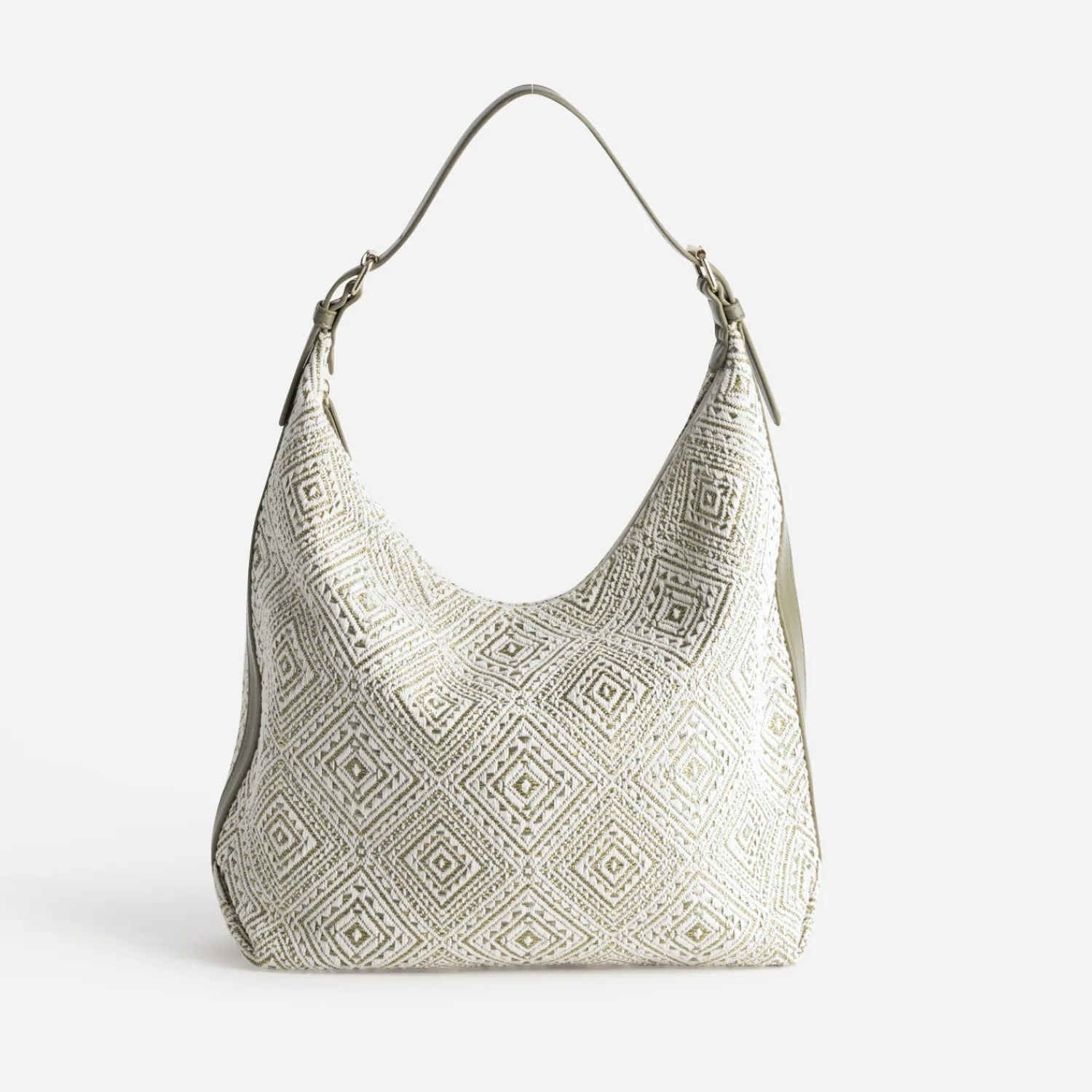 Eram Sacs Cabas^Grand sac brodé KAKI