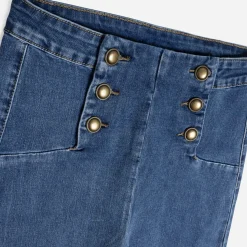 Texto Pantalons & Jeans^Jean denim à pont BLEU