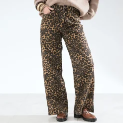 Texto Pantalons & Jeans^Jean à imprimé léopard MARRON
