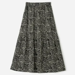 Texto Jupes^Jupe longue e motif animalier NOIR