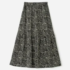 Texto Jupes^Jupe longue e motif animalier NOIR