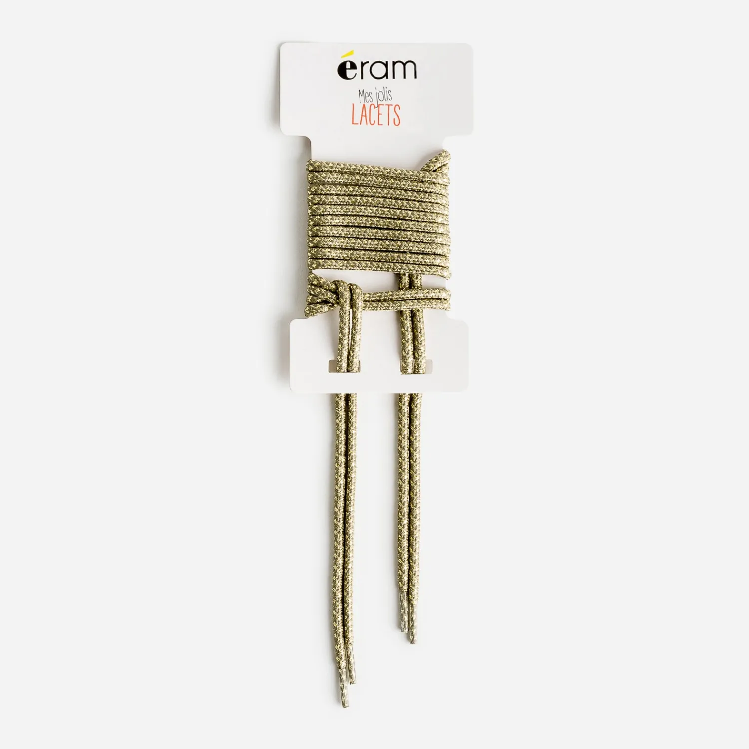 Eram Lacets|Accessoires^Lacets ronds pailletés dorés KAKI