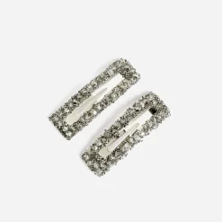Eram Accessoires^Lot de 2 barrettes-clip grises perlées ARGENT