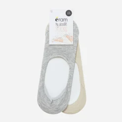 Eram Chaussettes & Collants^Lot de socquettes courtes s et grises BEIGE