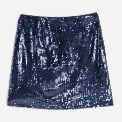 Texto Jupes^Mini jupe marine en sequins BLEU