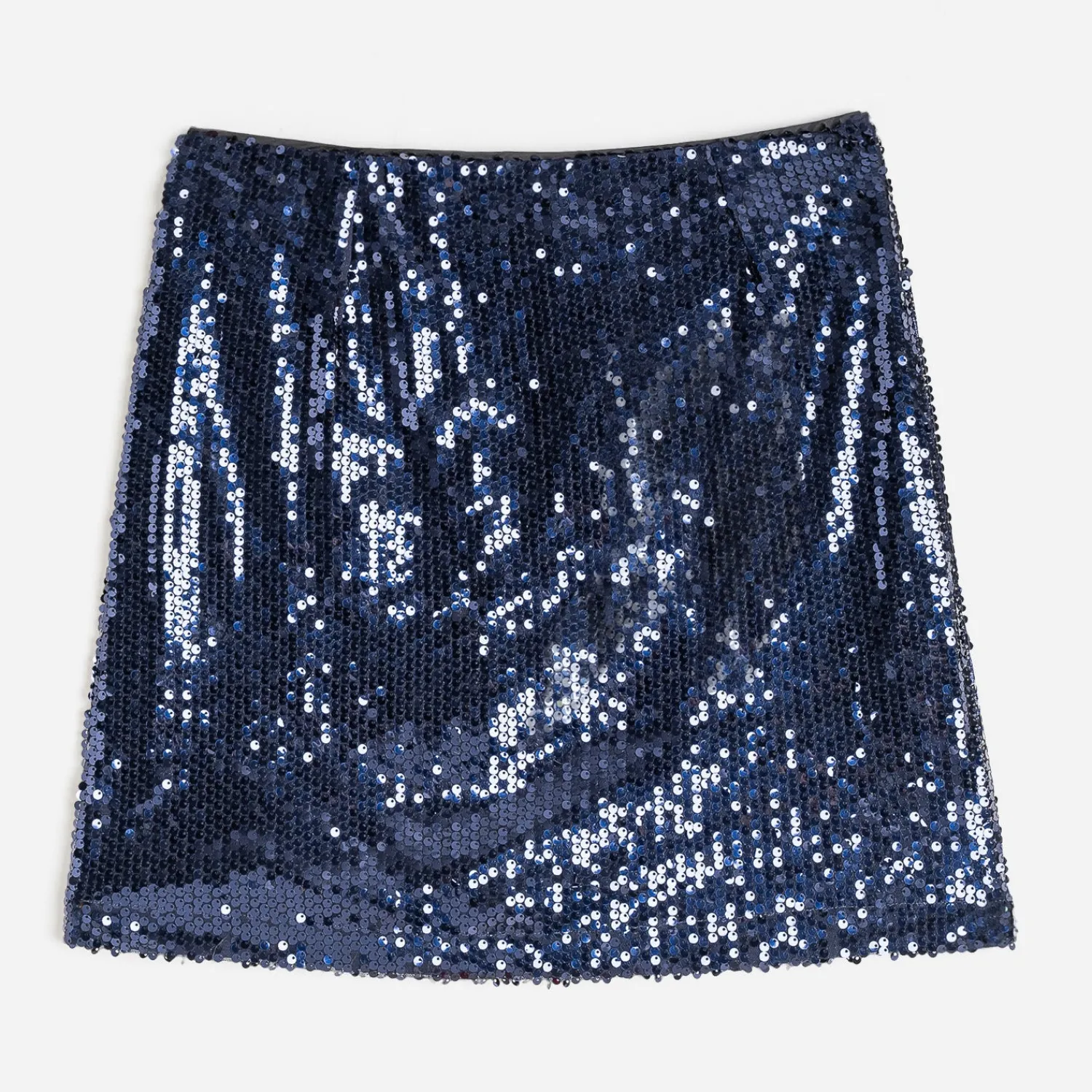 Texto Jupes^Mini jupe marine en sequins BLEU