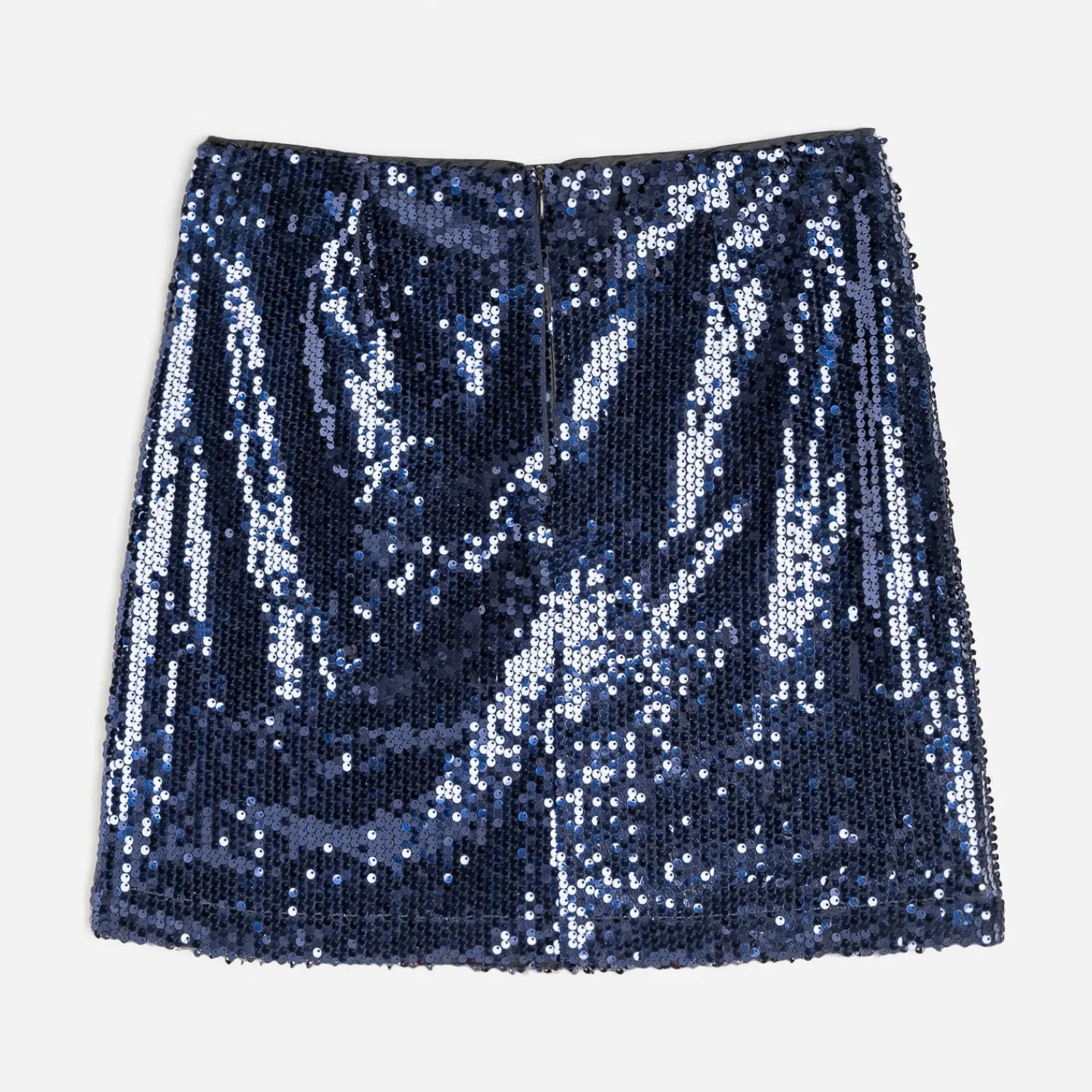 Texto Jupes^Mini jupe marine en sequins BLEU