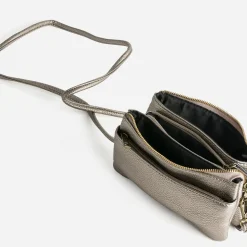 Eram Petite Maroquinerie^Mini sac taupe métallisé 6 compartiments MARRON