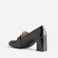 Eram Escarpins^Mocassin à talon verni MARRON