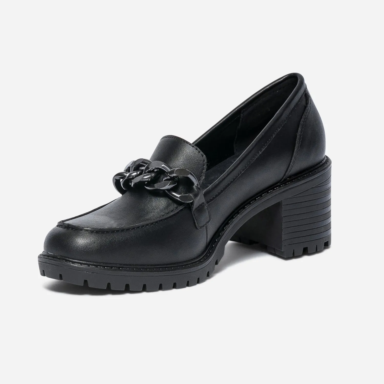 Texto Escarpins^Mocassin à talon NOIR