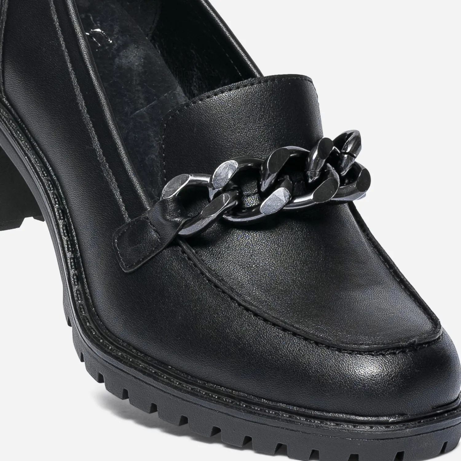Texto Escarpins^Mocassin à talon NOIR