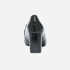 Eram Escarpins^Mocassin à talon verni NOIR