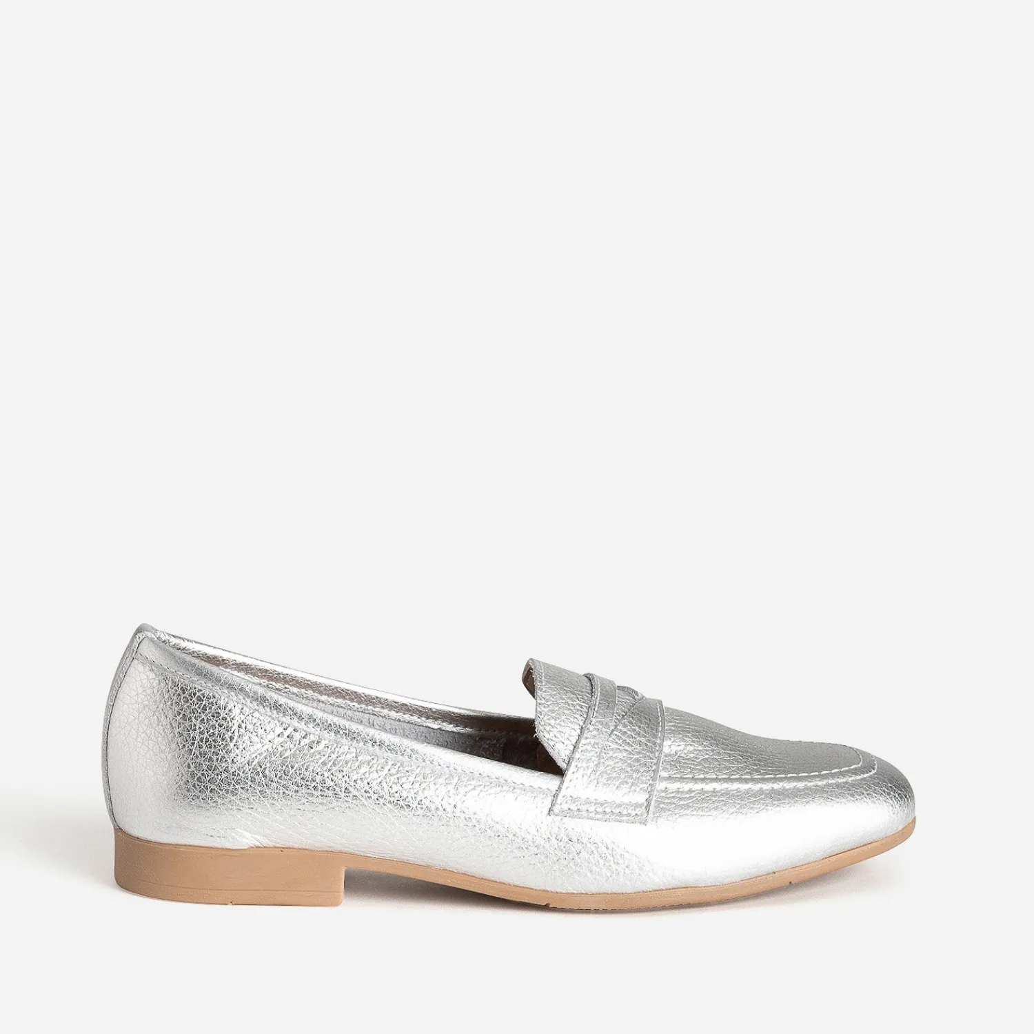 Eram Mocassins/Slippers^Mocassin métallisé cuir ARGENT