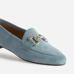 Eram Mocassins/Slippers^Mocassin baby blue en cuir velours BLEU