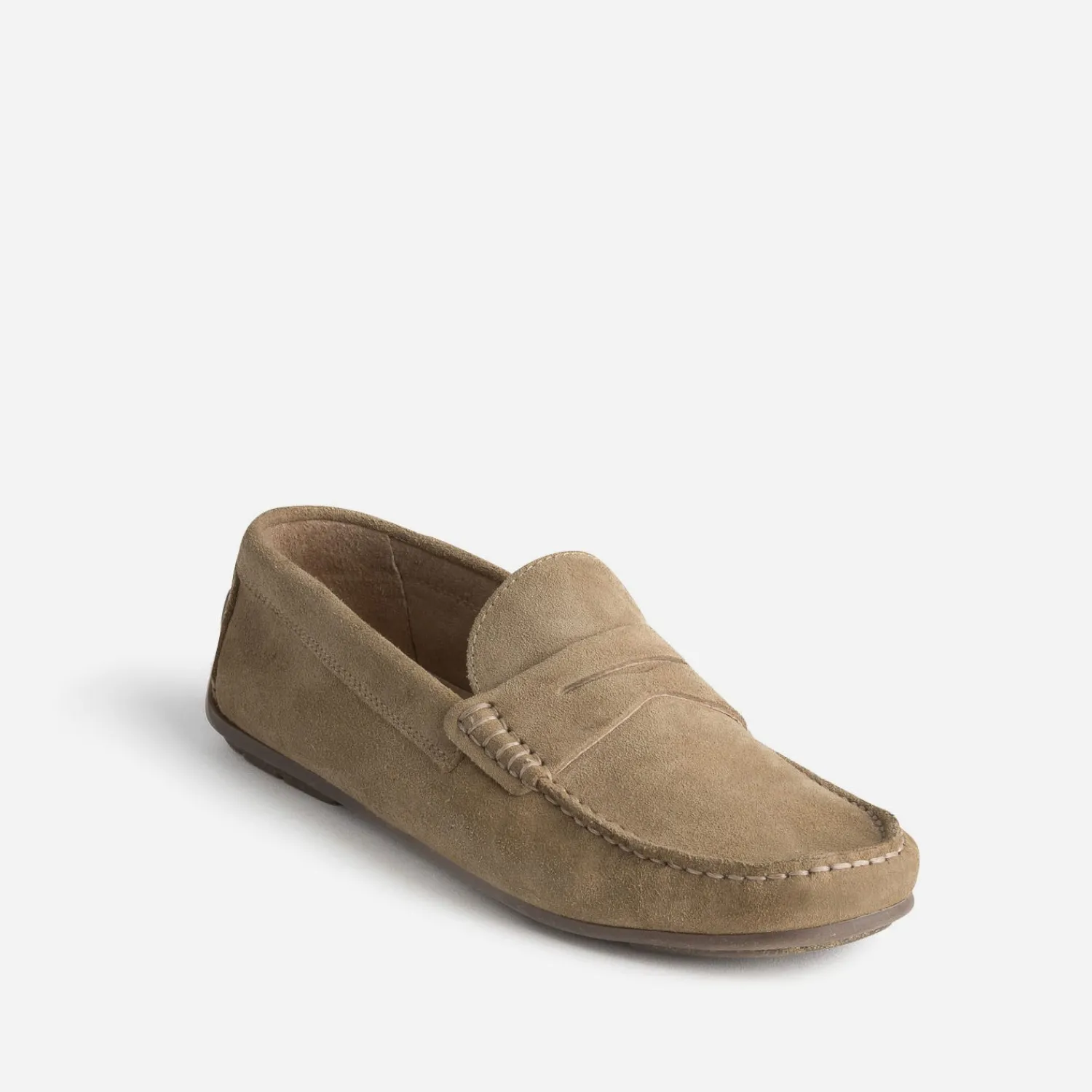 Eram Mocassins^Mocassin éco-conçu en cuir velours BEIGE