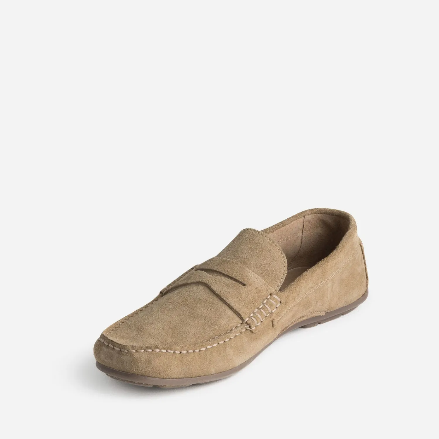 Eram Mocassins^Mocassin éco-conçu en cuir velours BEIGE