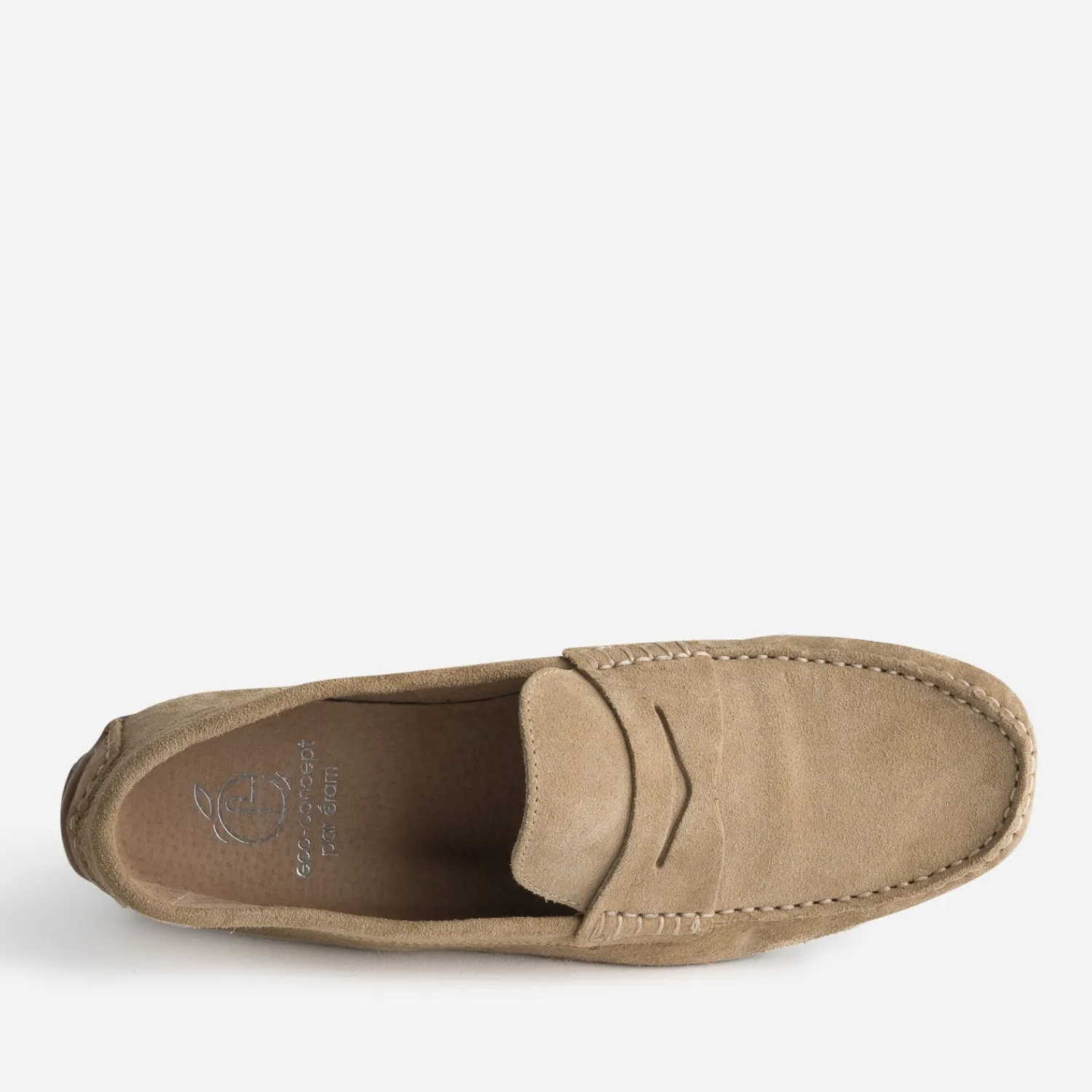 Eram Mocassins^Mocassin éco-conçu en cuir velours BEIGE