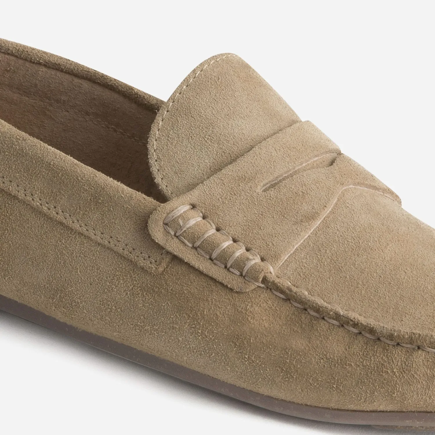 Eram Mocassins^Mocassin éco-conçu en cuir velours BEIGE