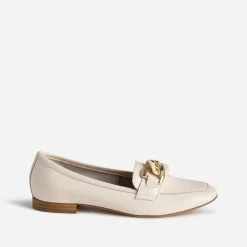 Eram Mocassins/Slippers^Mocassin beige éco-conçu en cuir ECRU