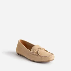 Eram Mocassins/Slippers^Mocassin cuir velours petit nœud BEIGE