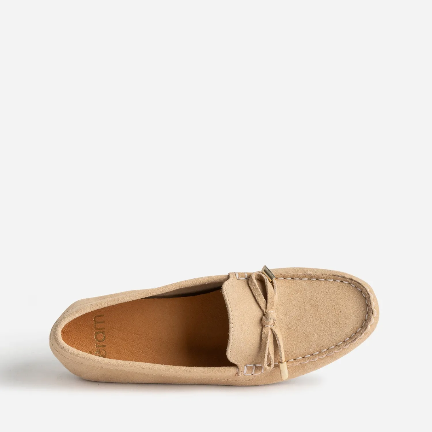 Eram Mocassins/Slippers^Mocassin cuir velours petit nœud BEIGE