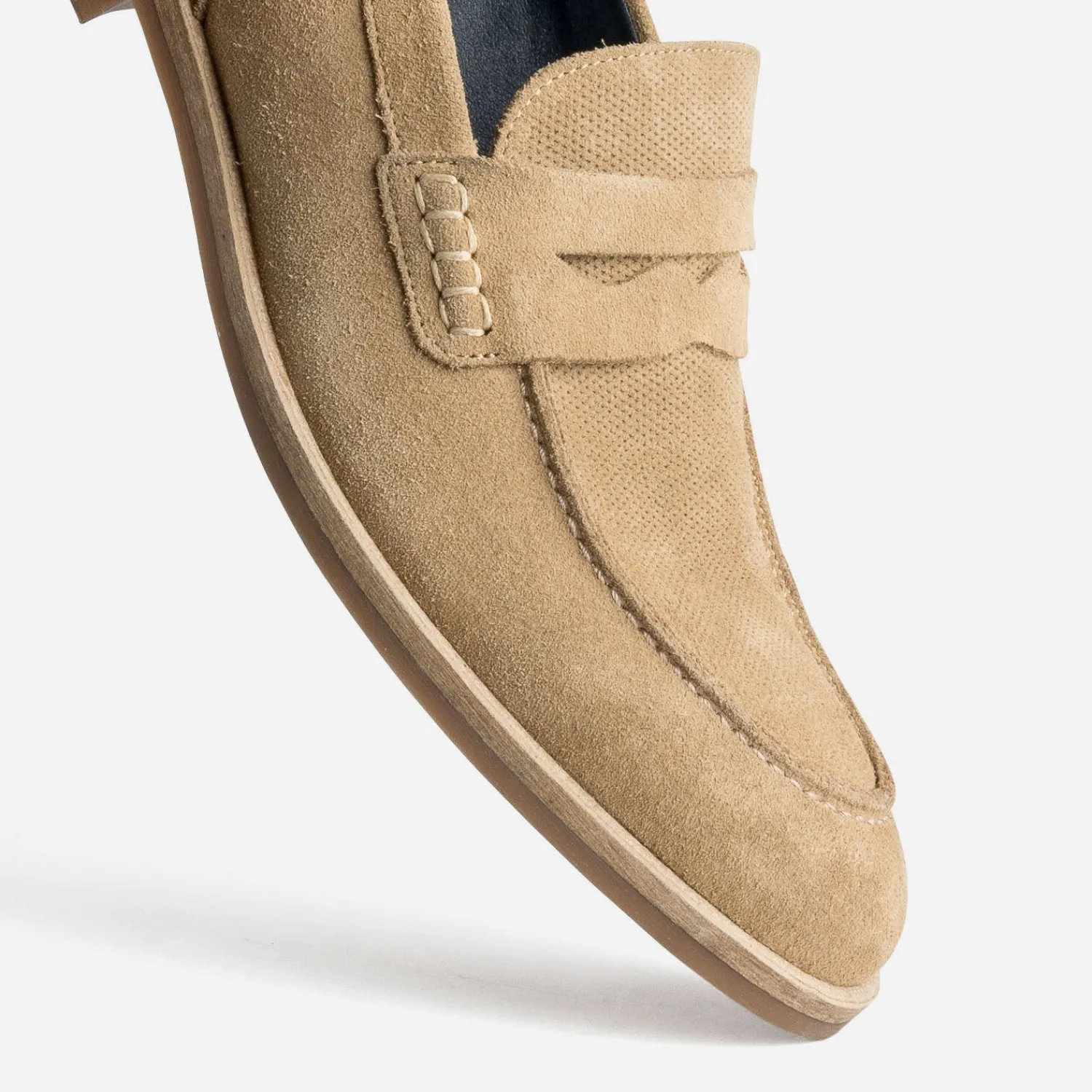 Eram Mocassins^Mocassin cuir velours éco-conçu BEIGE