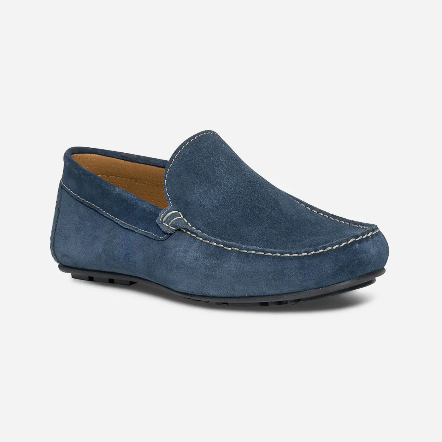 Eram Mocassins^Mocassin en cuir velours BLEU