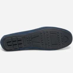 Eram Mocassins^Mocassin en cuir velours BLEU