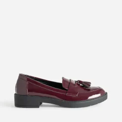 Eram Mocassins/Slippers^Mocassin bordeaux verni à pampilles VIOLET