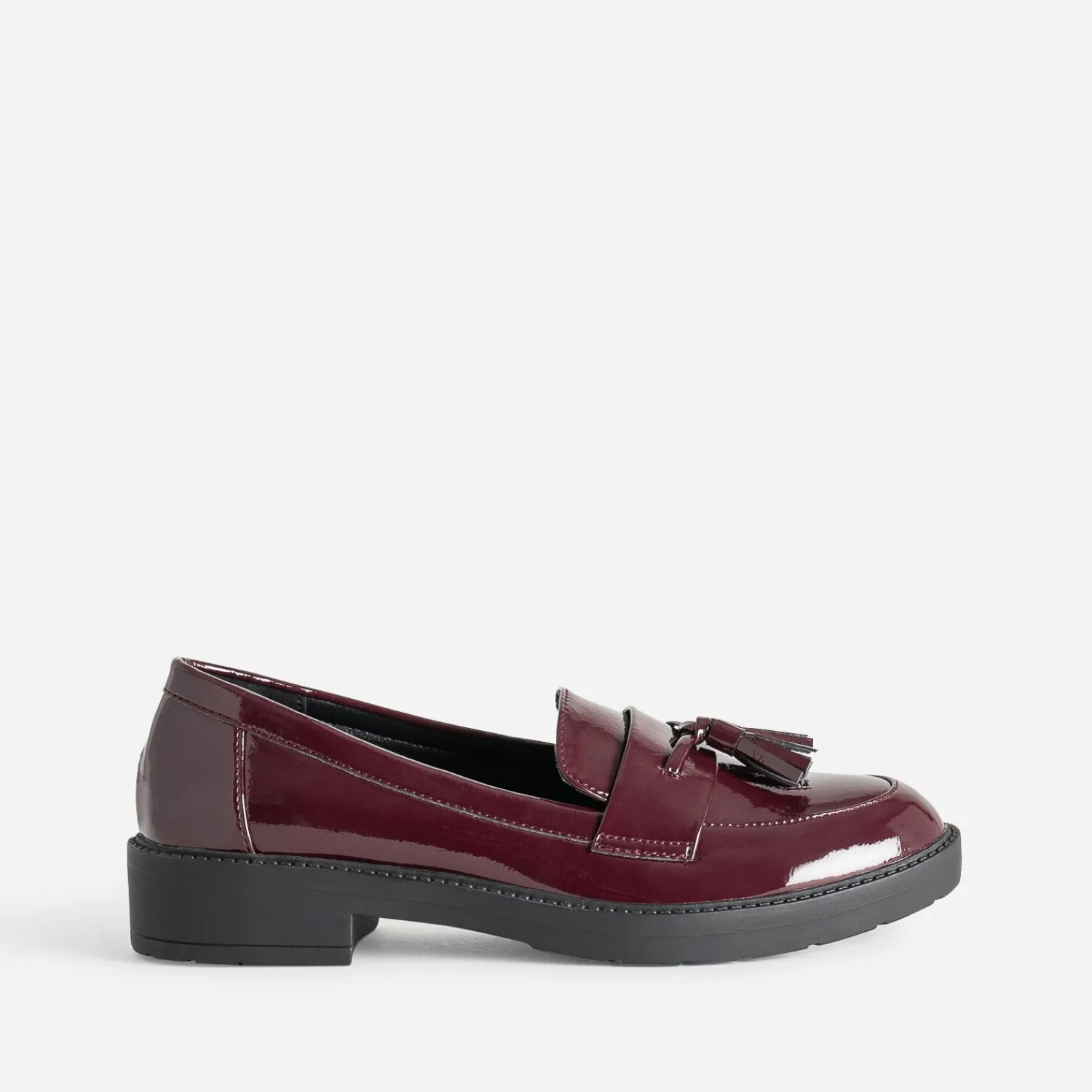 Eram Mocassins/Slippers^Mocassin bordeaux verni à pampilles VIOLET