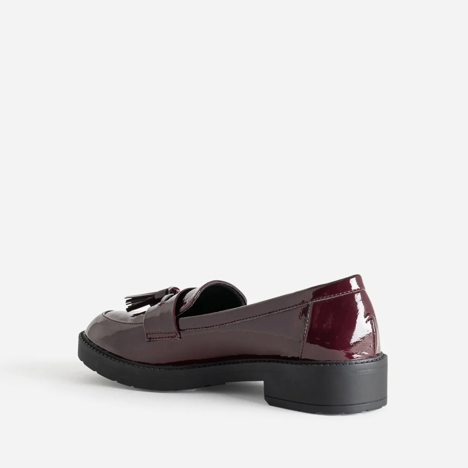 Eram Mocassins/Slippers^Mocassin bordeaux verni à pampilles VIOLET