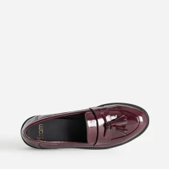 Eram Mocassins/Slippers^Mocassin bordeaux verni à pampilles VIOLET