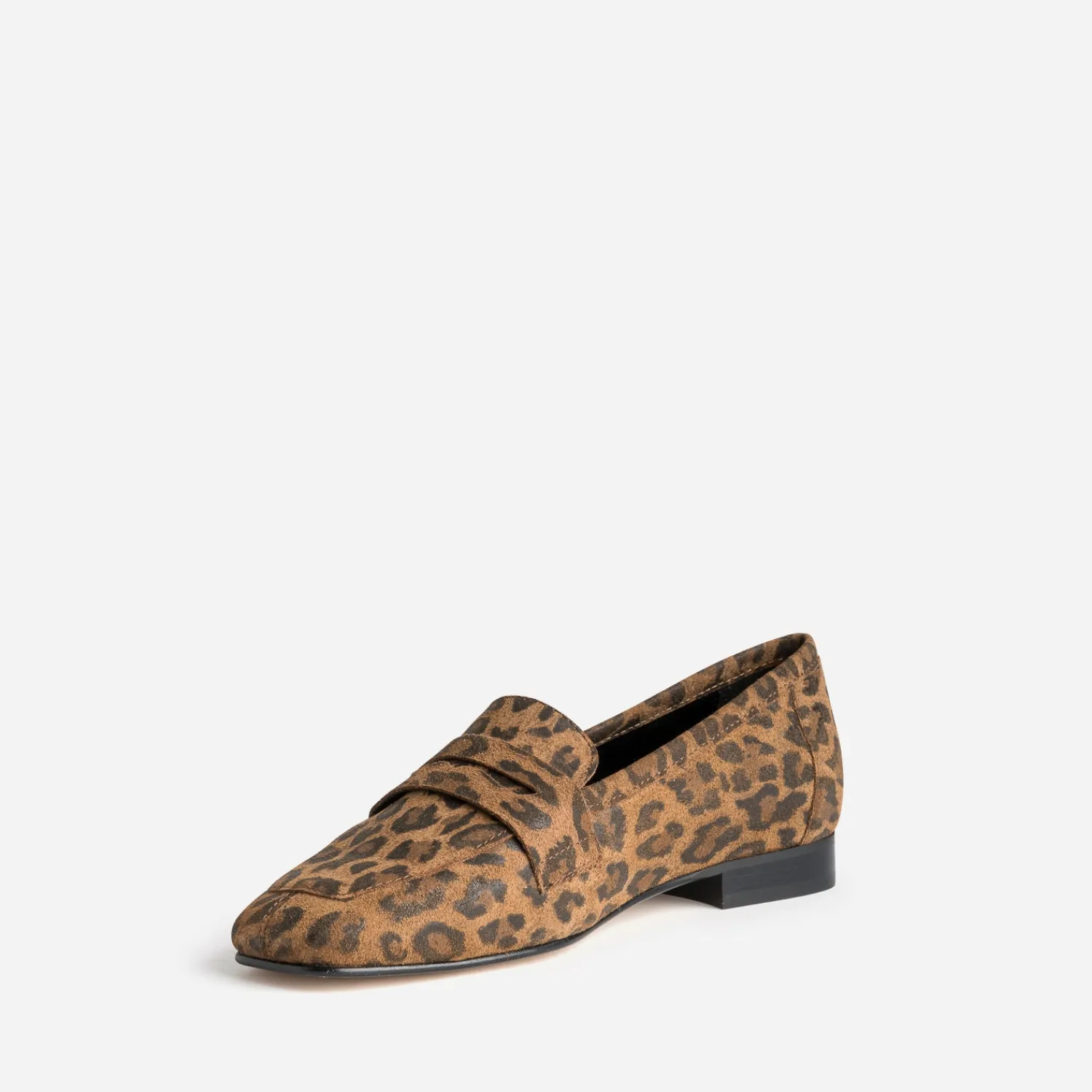 Eram Mocassins/Slippers^Mocassin camel en cuir velours effet léopard IMPRIME