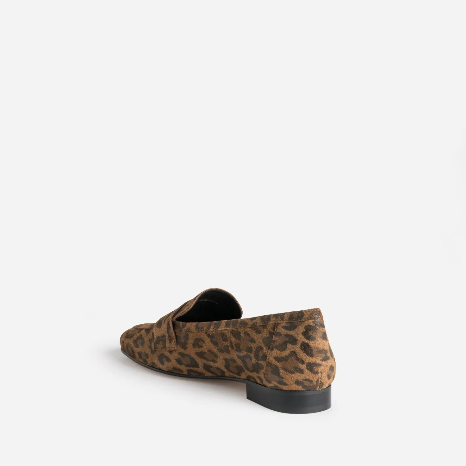 Eram Mocassins/Slippers^Mocassin camel en cuir velours effet léopard IMPRIME