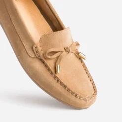Eram Mocassins/Slippers^Mocassin en cuir velours éco-conçu CAMEL